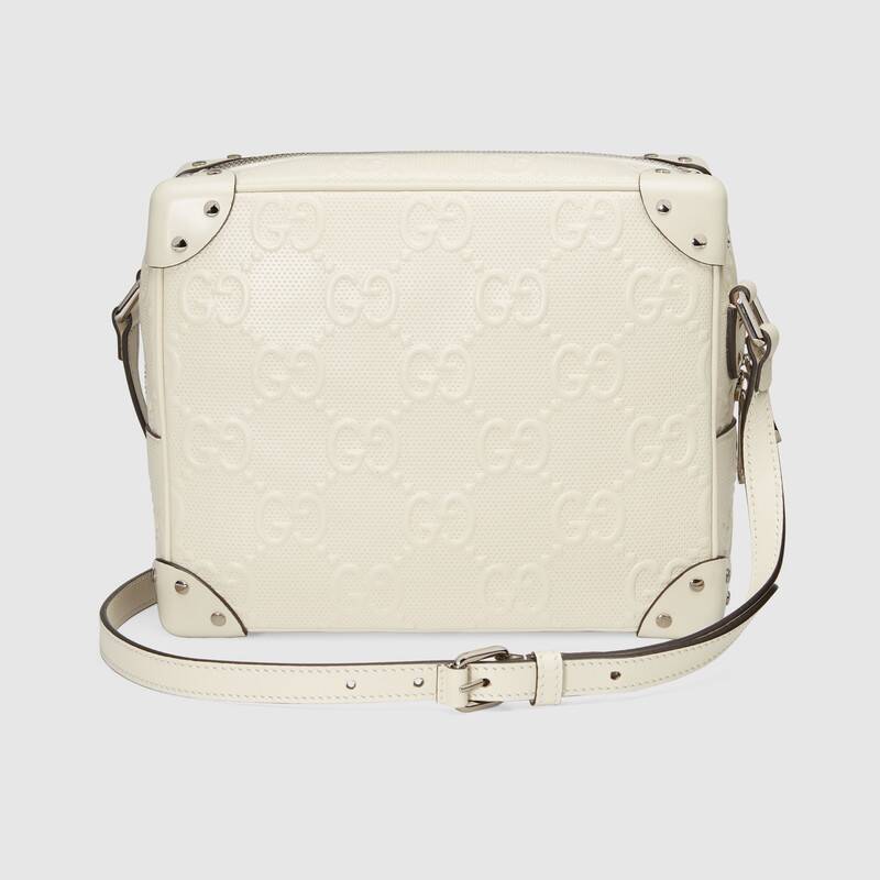 Gucci GG Embossed Shoulder Bag 626363 White